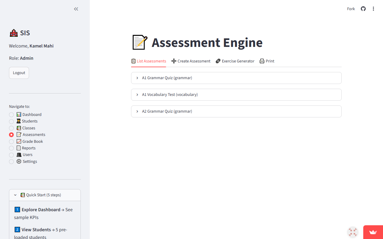 Assessment Engine
